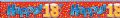 Pack of 6 Banners 18th Birthday male Part No.x QA104