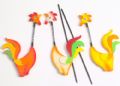 24 Asst Garden chickens on stakes Part No.195041
