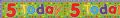 Pack of 6 Banners 5th Birthday unisex Part No.x QA150