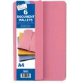Pack of 6 document wallets Part No.AWX4279