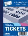 Single book of  1000 cloakroom raffle tickets  Part No.8001