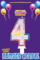 Expression Factory Rainbow Glitter Candle Number Four Part No.x CA004