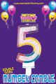 Expression Factory Rainbow Glitter Candle Number Five Part No.CA005
