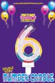 Expression Factory Rainbow Glitter Candle Number Six Part No.X CA006