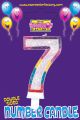 Expression Factory Rainbow Glitter Candle Number Seven Part No.CA007
