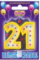 Expression Factory Milestone Candles Age 21 Part No.CAM21