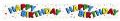 Pack of 6 Banners Unisex Birthday White Part No.x QA001