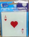 Glass playing card coasters Part No.AWX2561