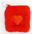 12 Furry heart purse Part No.265