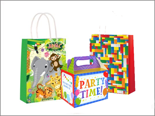 PARTY BAGS AND FOOD BOXES