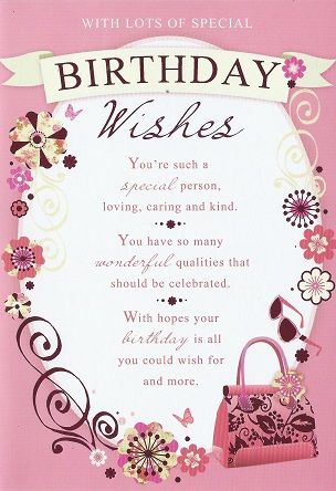 Silverline open female birthday cards | WGC FB001AA | Cards with simple ...