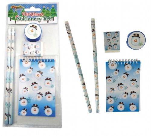 christmas snowman stationery 5 pce set pbtx 396052 stocking