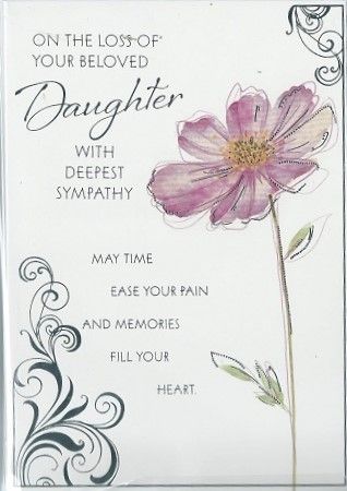 Iparty sympathy cards loss of your daughter  WGC X90J LOSS OF DAUGHTER